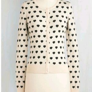 Modcloth heart cardigan